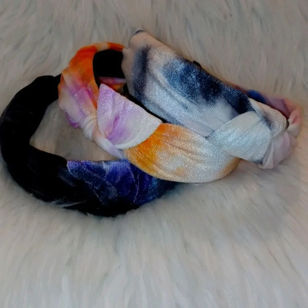 3 tie dye knotted headbands - Picture 2 of 3